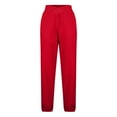 thumbnail image 6 of Rhuody Pants For Womens Wide Leg Pants High Waist Trousers Elastic Waistband Wear Fall Winter Athleisure Bottoms Durable Clothes Red 2Xl, 6 of 7