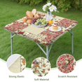 thumbnail image 4 of Pioneer Flower Floral Print Pattern Square Fitted Tablecloth with Elastic Edge,Square Table Cover,Washable Elastic Table Cover for Home Kitchen Party Decor 34"x34", 4 of 6