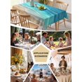 thumbnail image 5 of Aqua Ombre Coastal Table Cloth, Summer Nautical Beach Ocean Seaside Waterproof Tablecloth for Square Tables, Reusable Washable Fabric Table Cover for Restaurant Kitchen Dining Tables 60"x60", 5 of 6
