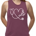 thumbnail image 2 of Nurse Life Heart Women's Muscle Tank Small Shiraz, 2 of 5