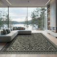 thumbnail image 2 of ODIKA 8'x10' Washable Area Rug Table Geometric Pvc Grid Spill Motifs Dining Under Vinyl for Room, Large Office, Lounge, Non-Slip Chair-Friendly Mat, 2 of 7
