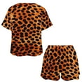 thumbnail image 3 of Leopard Print Pattern Pajamas Set Womens Loungewear Sleepwear 2 Piece PJ Sets, 3 of 7