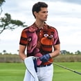 thumbnail image 4 of Lsque Five Nights At Freddy'S Pattern Golf Shirts for Men Dry Fit Print Moisture Wicking Performance Short Sleeve Polo Shirt-X-Large, 4 of 7