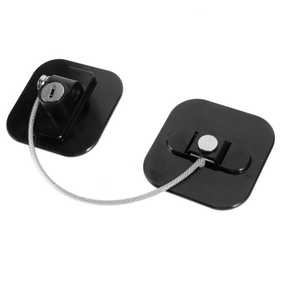 ifundom Black Fridge Lock No Punching Refrigerator Door Lock for Cabinets and Drawers