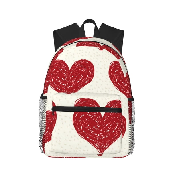 Disketp Love Mochila Ligera Clásica con Múltiples Bolsillos, Mochila Casual para Hombre y Mujer, Ideal para Escuela, Trabajo y Viajes