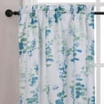 thumbnail image 4 of Kitchen Valance & Tier Curtain Set, Light Filtering Curtains, Floral White/Blue, 4 of 4