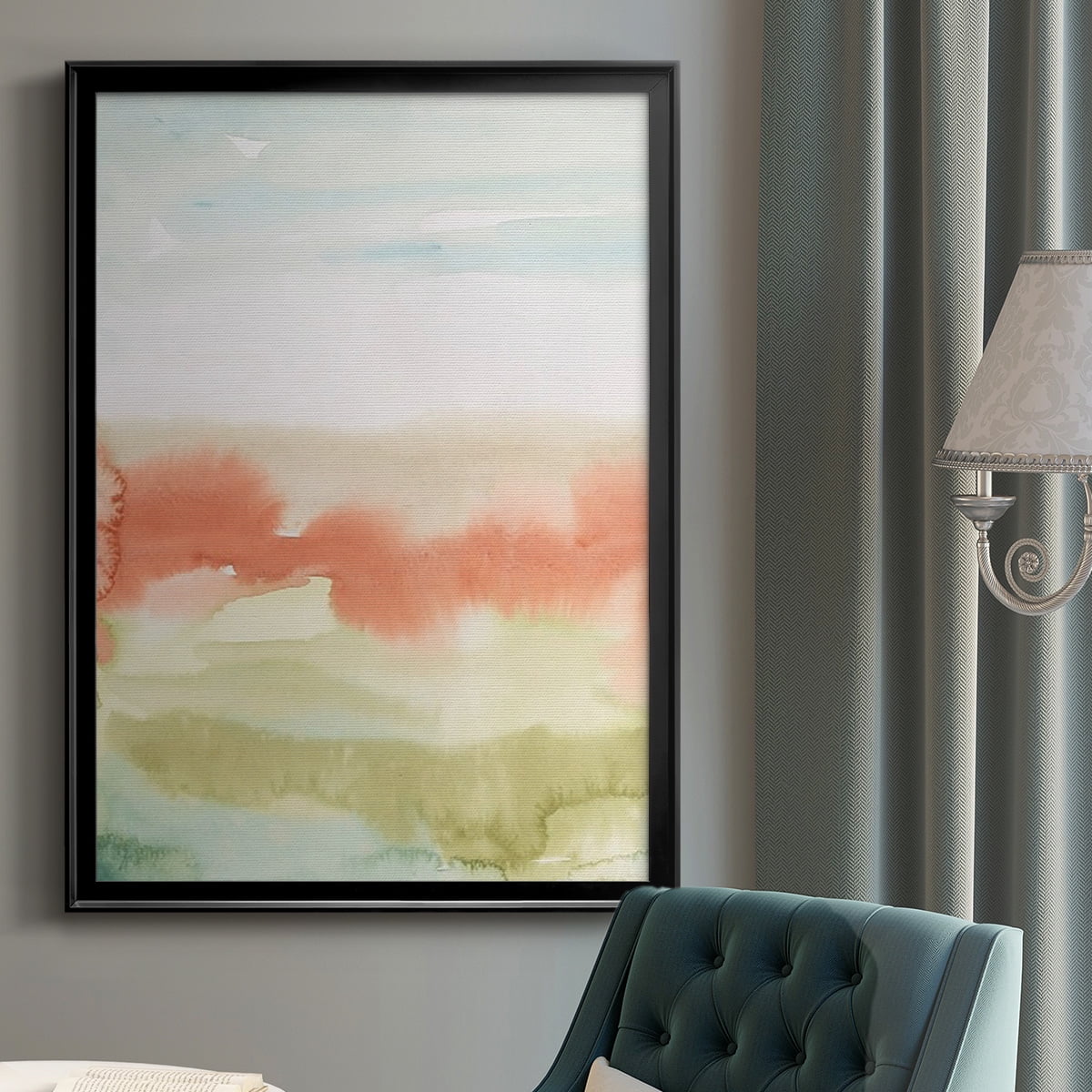 Blushing Sunrise I Premium Framed Print, in Gold, Black, or Silver - Ready to Hang