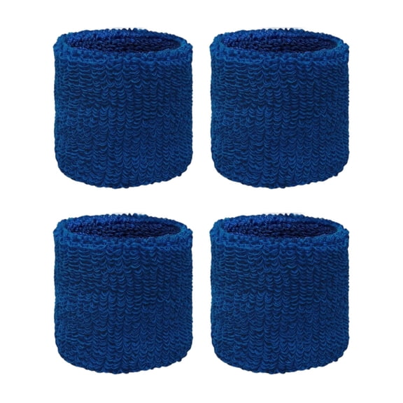 COUVER Cotton Terry Sport Wristbands Royal Blue Unisex One Size 2 Pairs