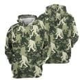 thumbnail image 2 of Nueva sudadera con capucha con estampado 3D en blanco y negro de Sasquatch Bigfoot, sudadera informal unisex, ropa de calle de tendencia, camisetas con capucha con personalidad, 2 of 5