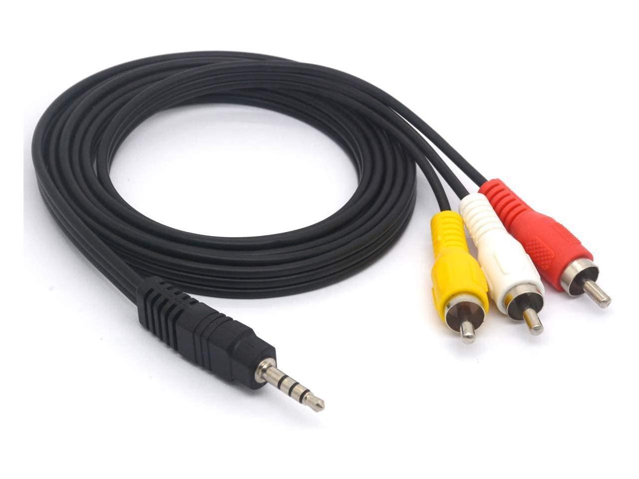 3.5 to 3RCA Cable, 3.5mm TRRS Male to 3 RCA Male Plug Stereo Extension