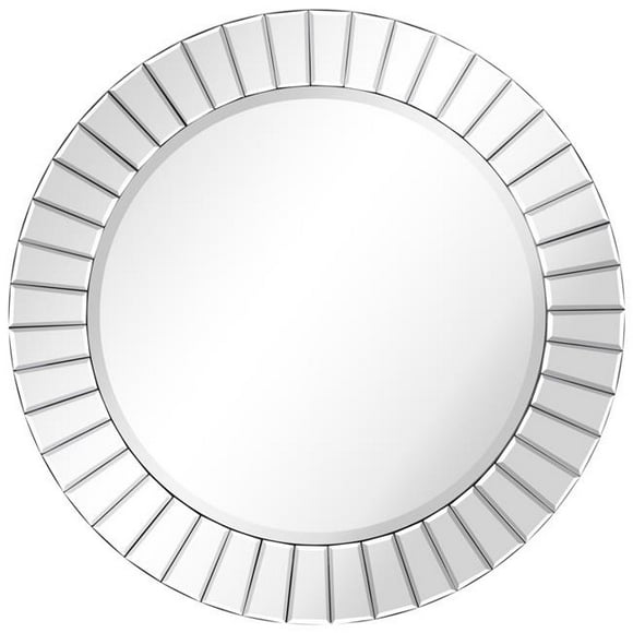 Moderno Beveled Round Wall Mirror