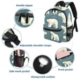thumbnail image 3 of Polar Bear Adjustable Shoulder Strap Beach Backpack with Large Capacity, Printed Design, Lightweight, 3 of 6