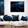 thumbnail image 4 of Designart Blue Fractal Flower in Dark - Floral Throw Pillow - 18x18, 4 of 5