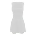 thumbnail image 3 of Women Summer Mini Dress 2025 Fashion Square Neck Pleated Mini Dresses Casual Fashion Elegant Ruffle Party Dress, 3 of 4
