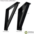 thumbnail image 5 of Ekena Millwork 2"W x 7 1/2"D x 10"H Traditional Wrought Iron Bracket, (Triple center brace) (6-Pack), 5 of 5