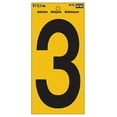 thumbnail image 2 of Hy-Ko Reflective Vinyl Number Sign - Self-Adhesive, Black, 5 In., Number 3, 1 Pc., 2 of 4