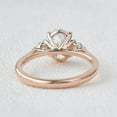 thumbnail image 3 of solitaire jewels 1.3CT Oval Moissanite 3 Stone Engagement Ring For Women, 14K Rose Gold, 3 of 6