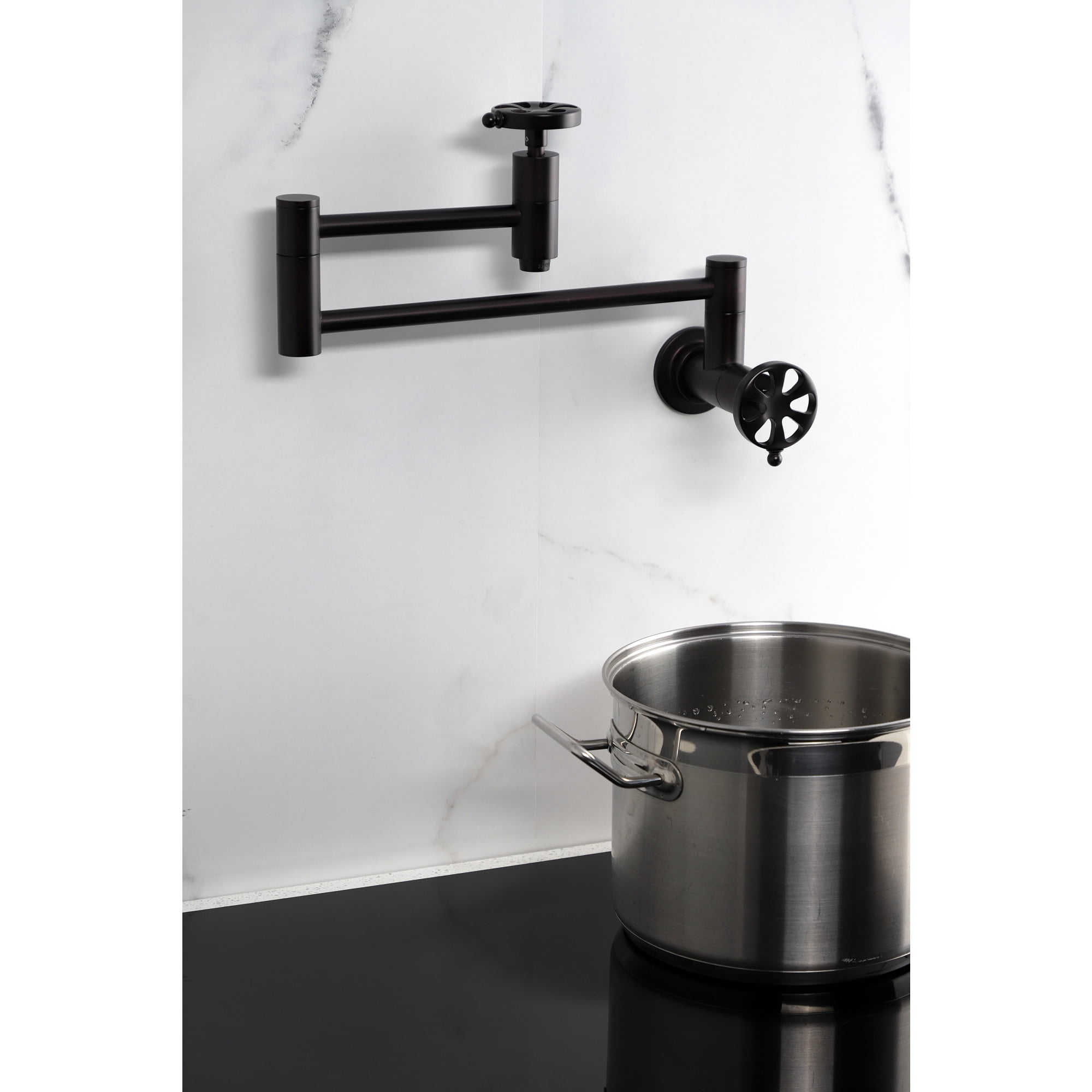 Kingston Brass KS8105RX Belknap Wall Mount Pot Filler Faucet, Oil Rubbed Bronze