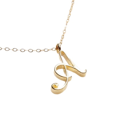 DESIGNICE 2026 New Initial Necklaces for Women Elegant Silver Initial Necklace Chic Dainty Necklace Simple Custom Initial Necklace for A Timeless Look for Daily Wear Gift A