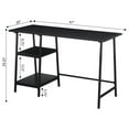thumbnail image 3 of Drevy Designs2Go Trestle Wood Metal Desk, Black/Black, 3 of 8