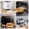 thumbnail image 4 of 30 Pcs Doublures en Papier Jetables pour Friteuse à Air Chaud Tapis de Cuisson Cuisson Papier Huilé Tapis pour Cuisine Résistant à l'Huile et Imperméable Panier Vapeur Carré Papier Four Barbecue, 4 of 8