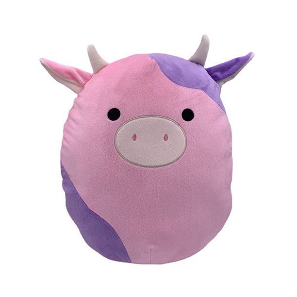 Duretiony Soft Hugging Pillow Plush Stuffed Cute Cartoon Cow Stuffed Animal Cushion for Home