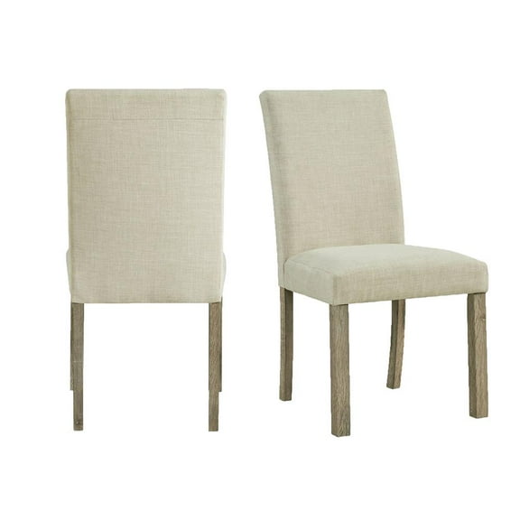 Picket House Furnishings Turner Upholstered Side Chair Set in Beige