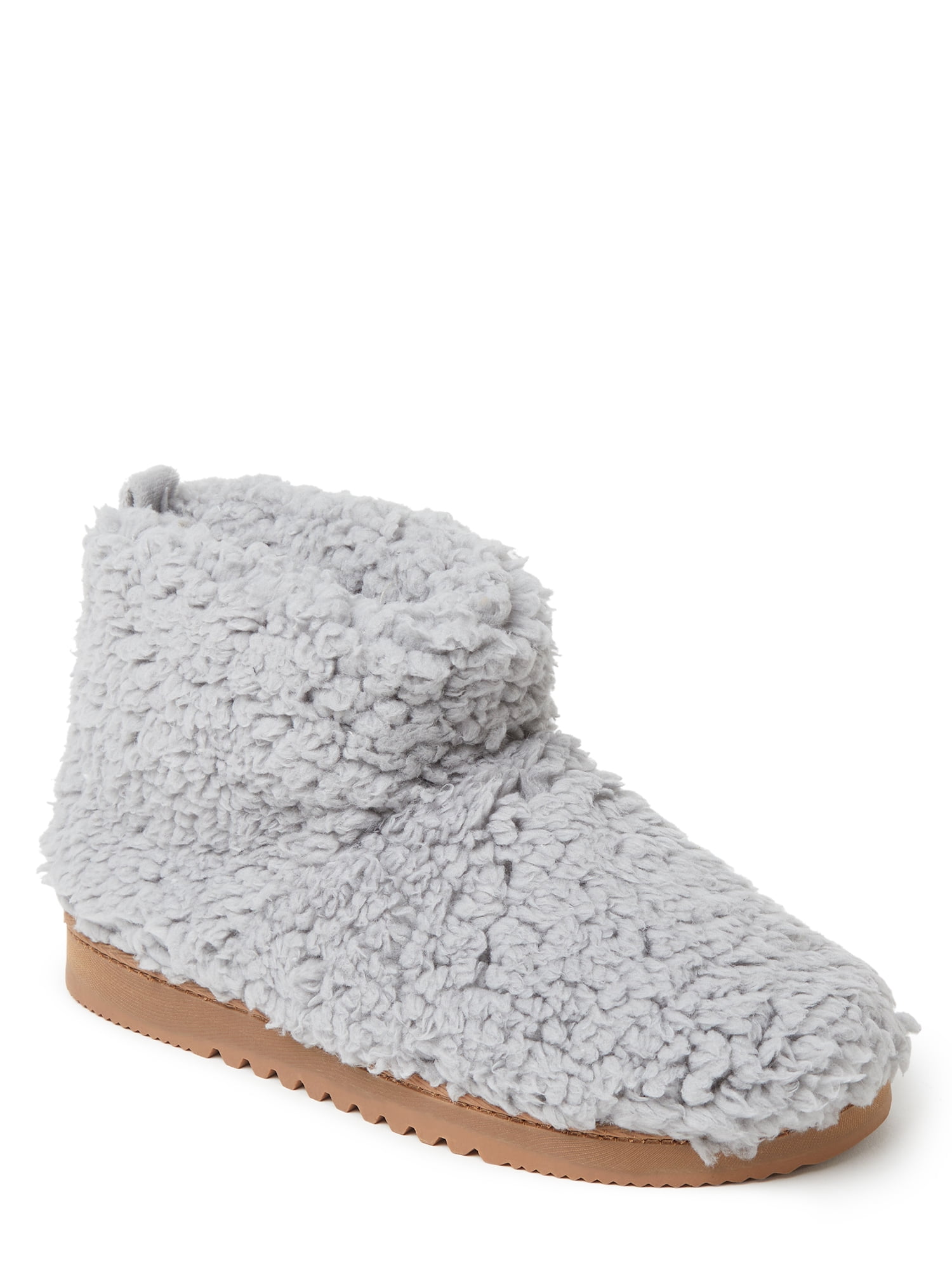 Dearfoams Cozy Comfort Women's Pile Bootie Slipper, Size: 11-12, Gray