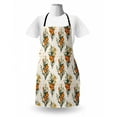 thumbnail image 3 of Hawaii Apron, Vintage Tropic Flower Leaves California Poppy, Unisex Kitchen Bib with Adjustable Neck for Cooking Gardening, Adult Size, Burnt Orange Champagne, by Ambesonne, 3 of 4