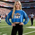 thumbnail image 5 of Mifsaly Football Tee Women Football Graphic Cropped Sweatshirts Crewneck Long Sleeve Pullover Team Fans Game Day Sweatshirt XXL, 5 of 5