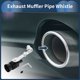 thumbnail image 2 of Silenciador de escape Turbo Sound Unique Bargains, silbato de tubo trasero L, fabricante de rugido para automóvil y motocicleta, aluminio negro, 1 juego, 2 of 7