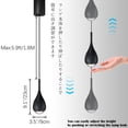 thumbnail image 3 of FSLiving Semi Flush Mount, 7W COB LED Hand-Sweep Control Hanging Lamp Farmhouse Matte Black Adjustable Height Island Light Fixture Stepless Dimming for Bedroom Dining rooms Billboards ,3 Lights, 3 of 7