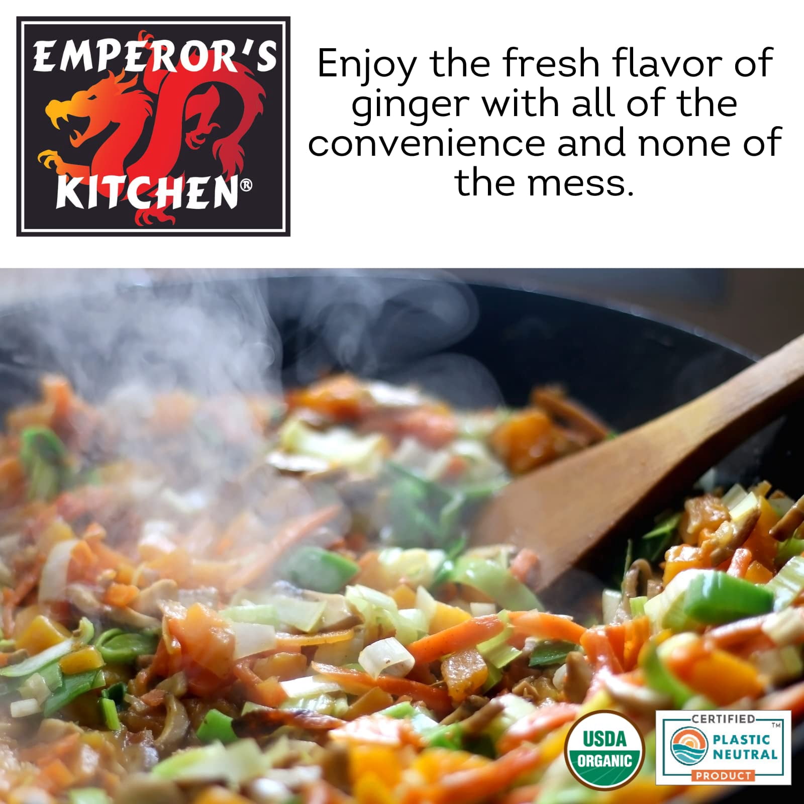 (Pack Of 12) Emperor's Kitchen Ginger Chopped Emperor's Kitchen Organic 4.5 Oz