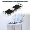 thumbnail image 2 of Shower Storage Holder,ABS Shower Rod Storage Bathroom Organizer Tray Shower Storage Shelf Class Leading Features, 2 of 8