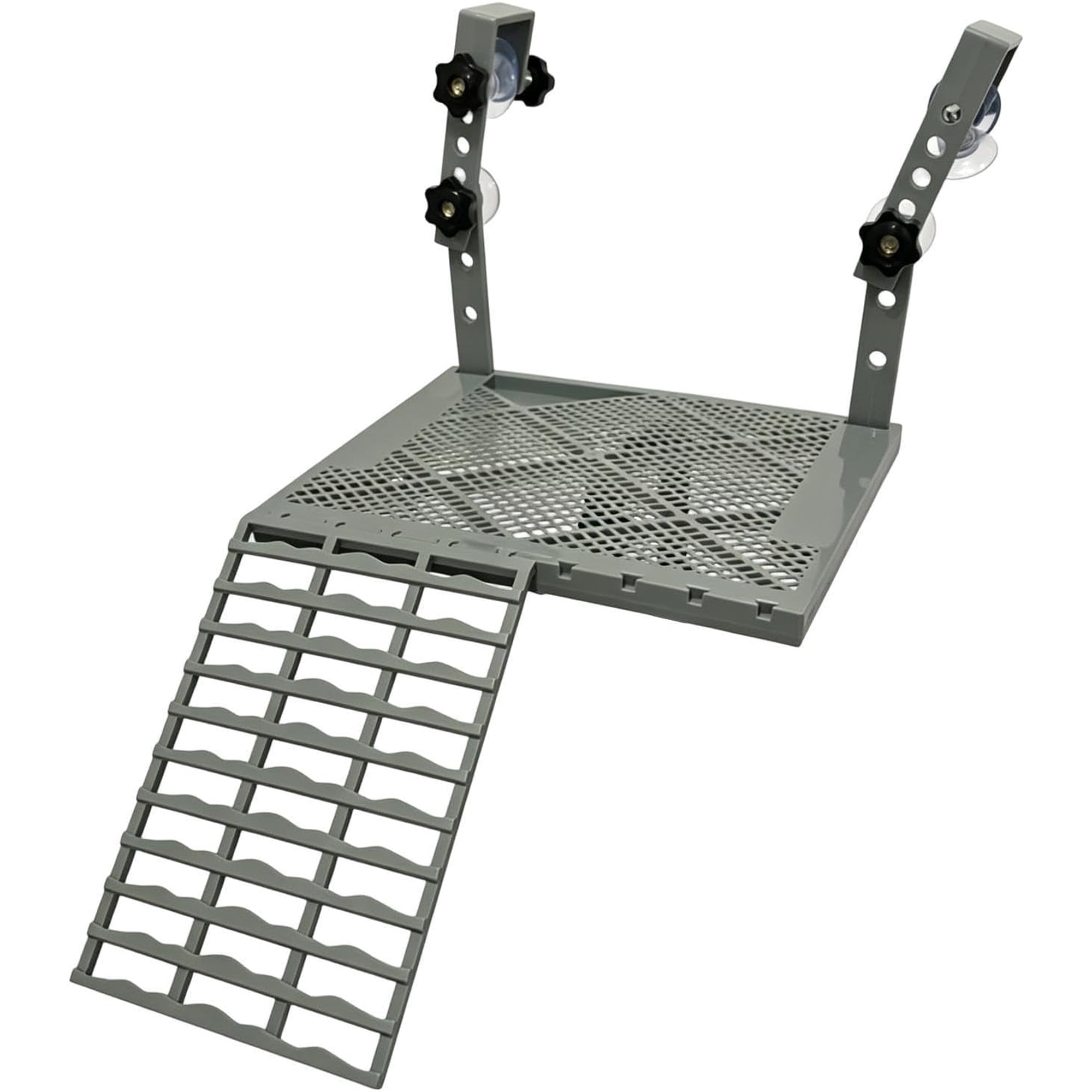 Floating Turtle Dock Clip-On Elevated Basking Tray with Anti-Slip Ramp for Aquarium Tanks