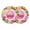 Pink Yellow Brown, variant on Sweet Shop Words Round 15 Inch Placemats Set of 4, Candyland Colorful Lollipop Potatoes HeatResistant Non Slip Place Mats for Dining Table, Wipeable Braided Kitchen Table Mats for Housewarming