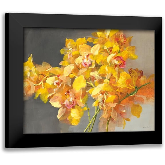 Nai, Danhui 14x12 Black Modern Framed Museum Art Print Titled - Orchid Dreaming