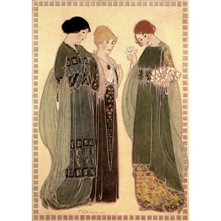 Costume design and home planning 1916 Three Ladies 2 Poster Print by  Rachel Taft