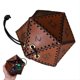 thumbnail image 1 of Bolsa de dados D20 de cuero, bolsa de dados poliédrica, bolsa con cordón portátil para RPG, juego, bolsa de dados DND, marrón, 1 of 5