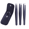thumbnail image 2 of Wovilon Tools Home Improvement 3Pc Multifunction Black Stainless Steel Eyebrow Clip Tweezer Eyebrow Clip, 2 of 3