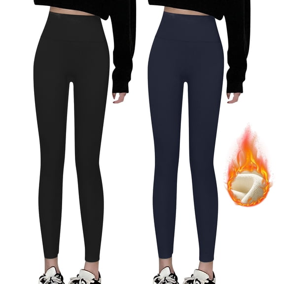 High Waist Thermal Leggings for Women Fleece Lined Winter Warmth Regular & Plus Sizes