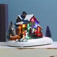 thumbnail image 3 of Casa de Navidad Artesanía Sunnimix Ilumina LED Nieve Miniatura Invierno, 3 of 7