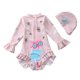 thumbnail image 2 of Traje de baño de una pieza con sombrero para niñas con diseño de unicornio arcoíris de dibujos animados para niños zhangyuxiang unisex, 2 of 2