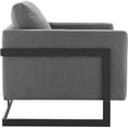 thumbnail image 5 of Modway Posse Upholstered Fabric Upholstered Accent Chair in Black and Charcoal, 5 of 9