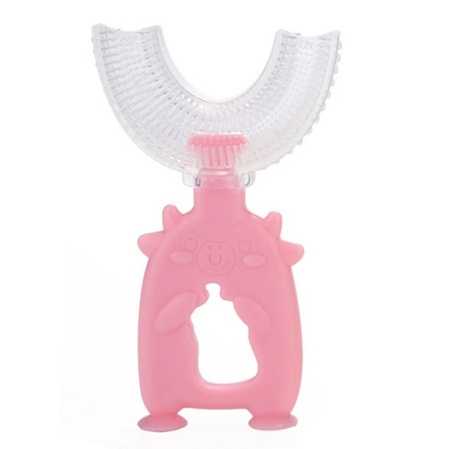 Women Fashion Kids Toothbrushes All Rounded Cow Design Children U Shape Toothbrush 360° Oral U Shaped Toothbrush For Kids Kids U Shaped Toothbrush Rounded Children U Shape Toothbrush