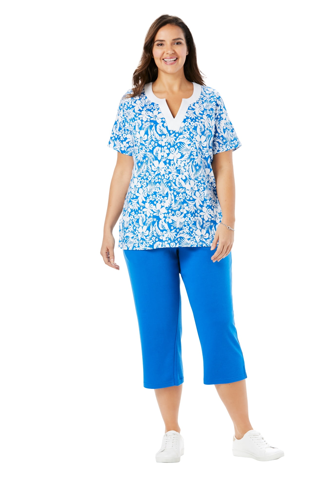Woman Within Woman Within Women's Plus Size 2Piece Tunic and Capri