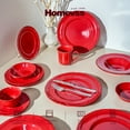 thumbnail image 5 of Homevss Stoneware Dinnerware Sets French Countryside Red 56-Pieces Service for 8, 5 of 7