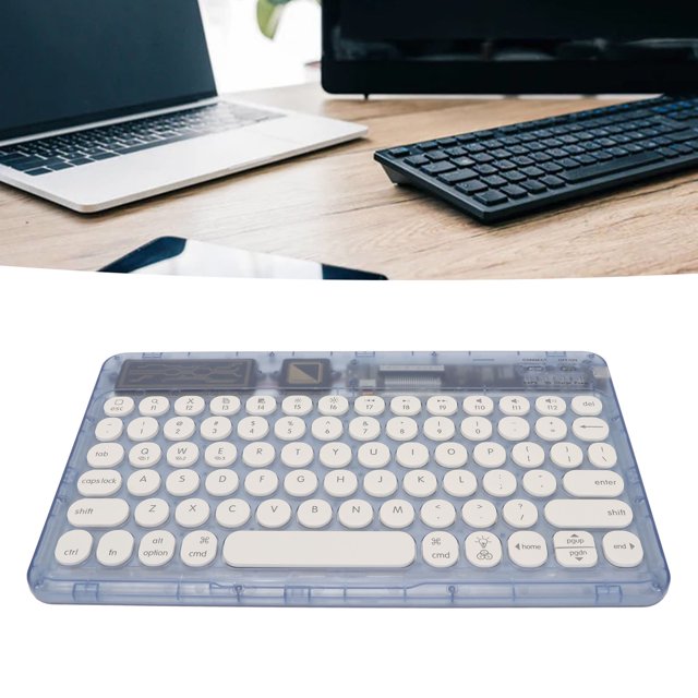 Retro Keyboard, Wireless Typewriter Keyboard with RGB Light, Vintage Portable Ultra Slim Compact Mini Keyboard for Laptop Computer Tablet Smartphone