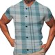 thumbnail image 3 of Camisas Para Hombre Manga Larga De AlgodóN Verano moda tendencia hombres 3dpolo camisa cremallera manga corta pulóver Casual hombres camiseta (Navy, L), 3 of 4