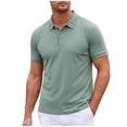 thumbnail image 2 of Mens Big & Tall Athletic Golf Shirts Plus Size Short Sleeve Workout T-Shirts for Men Pullover Button Collared Casual Tees Tops M-4X, 2 of 6